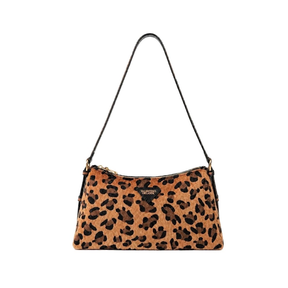 Valentino Orlandi Felino Cheetah Print Shoulder Bag New with Tags